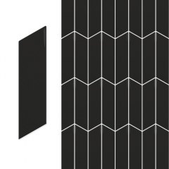 Chevron wall black matt right