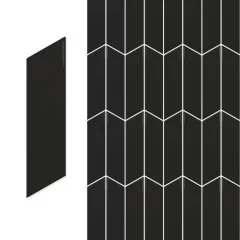 Chevron wall black matt right