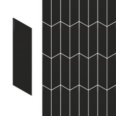 Chevron wall black matt left