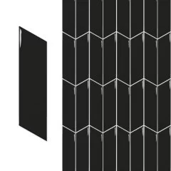 Chevron wall black left