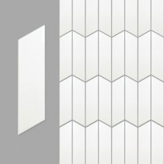 Chevron wall white matt right