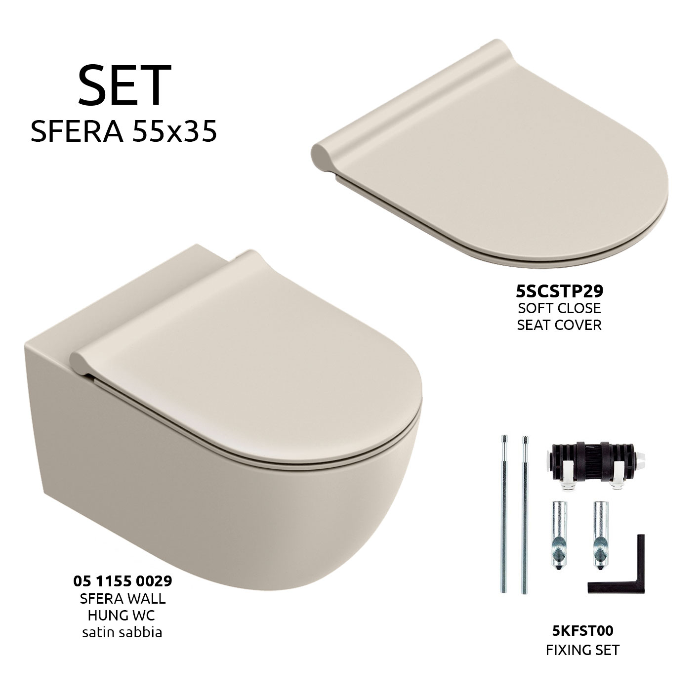 Sfera 55 satin sabbia [0511550029]