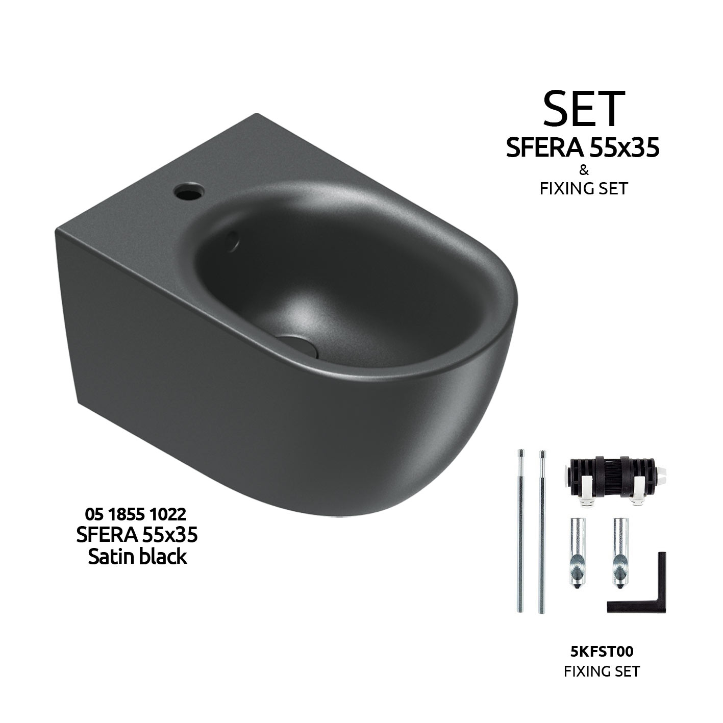 Sfera 55 satin black [0518551022]