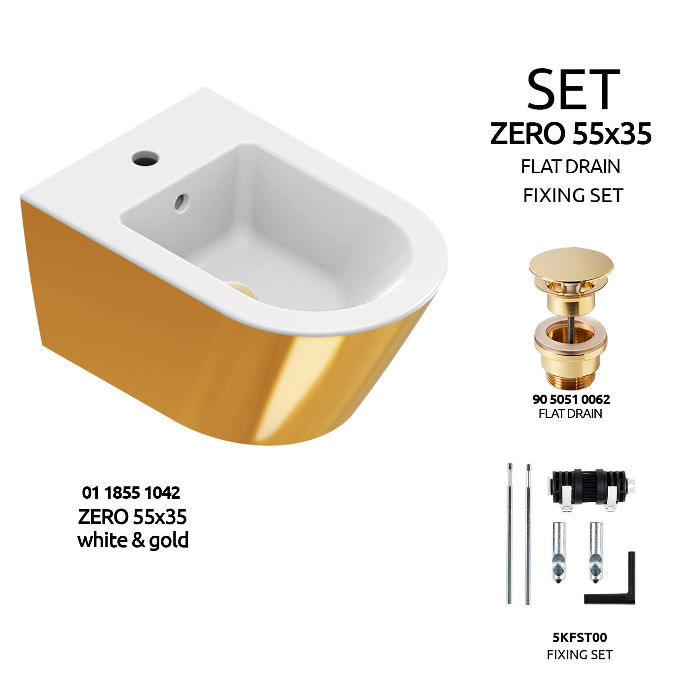 ZERO 55 white & gold [0118551042]