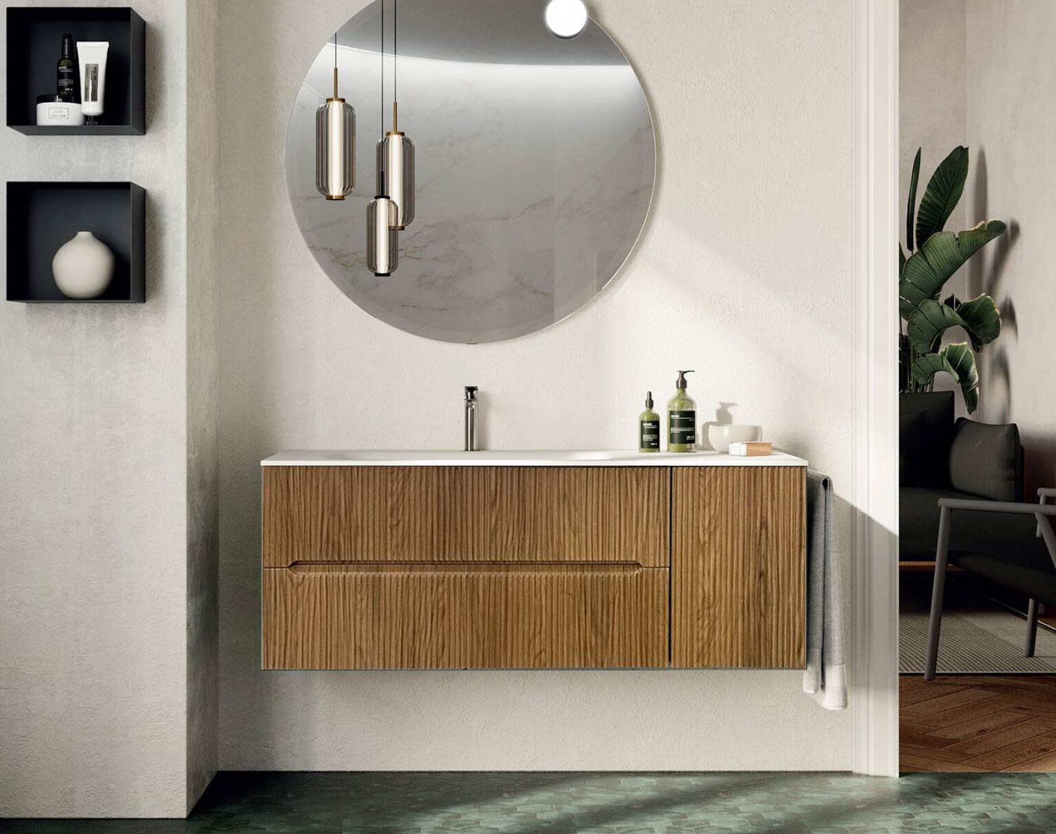 Easy cannettato Rovere Chiaro (L120)