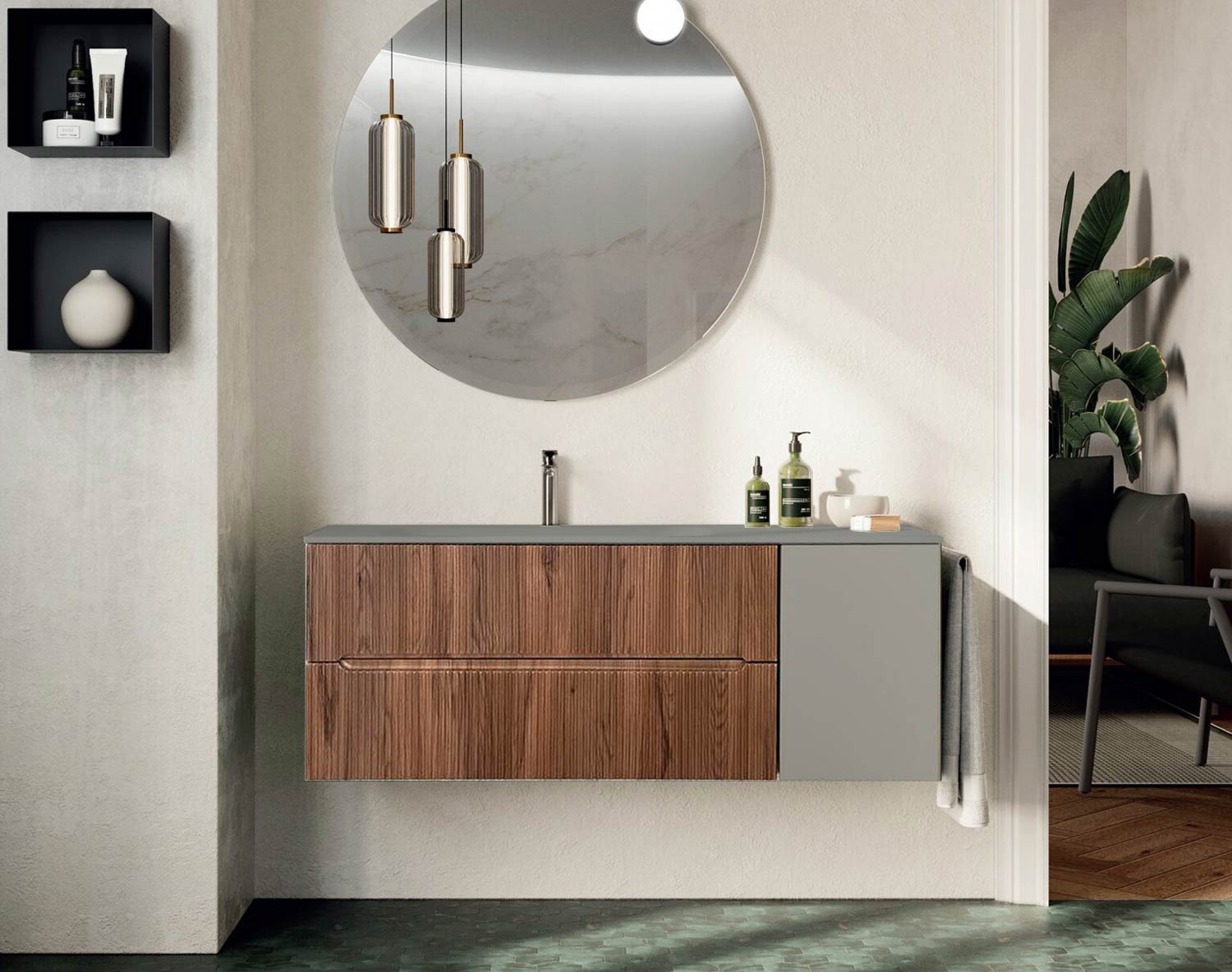 Set Easy Afrodite Tortora / Noce gold (L120)