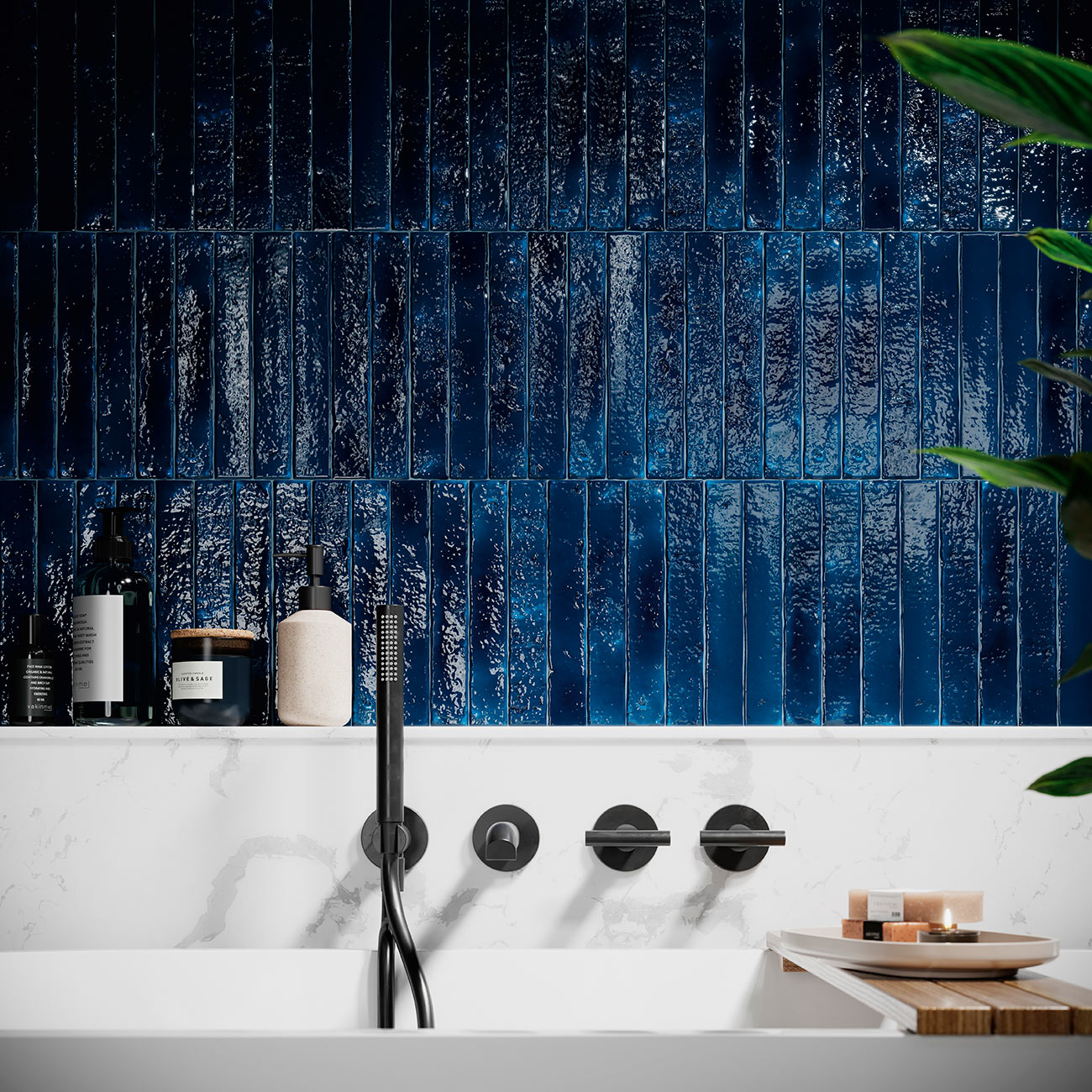 Brutalist Crackle Indigo