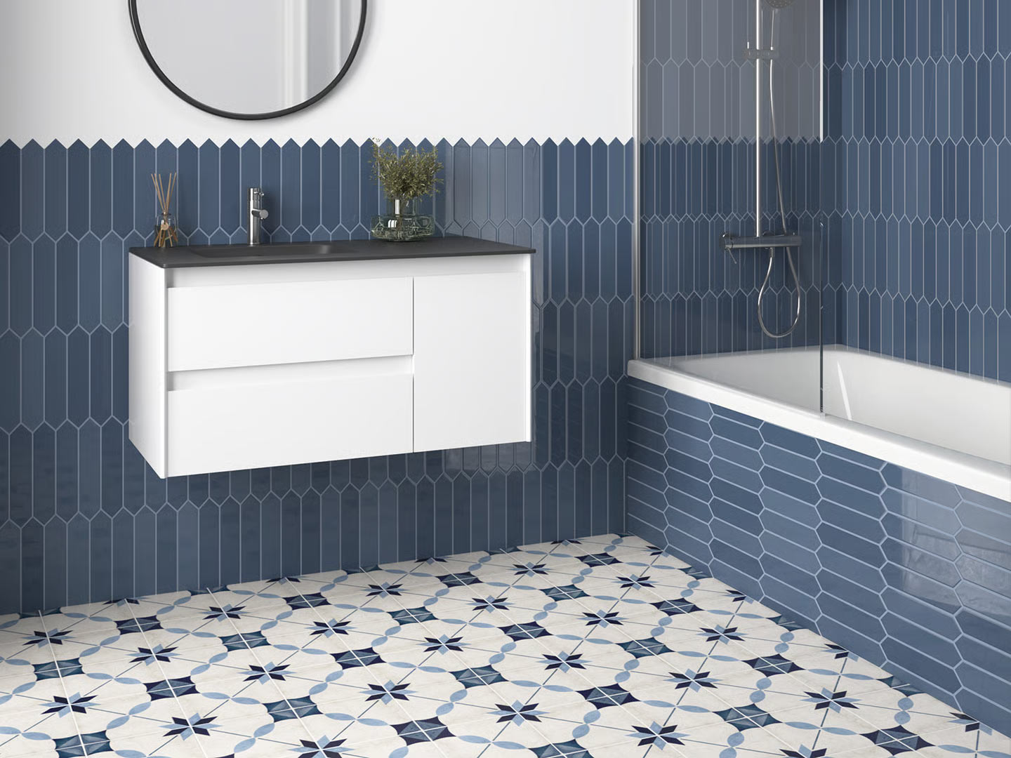 Art Nouveau Arcade Blue