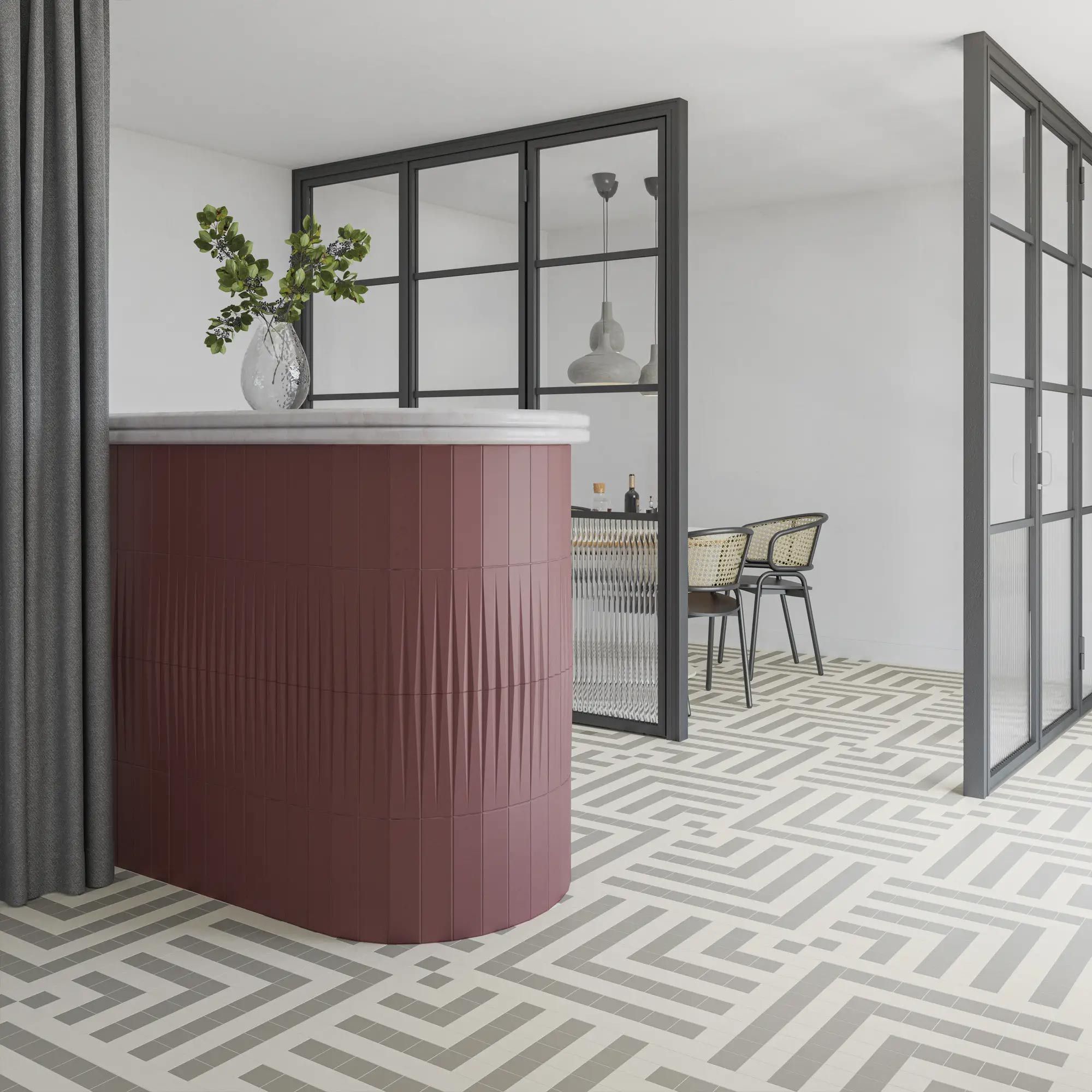 Stripes Transition Garnet