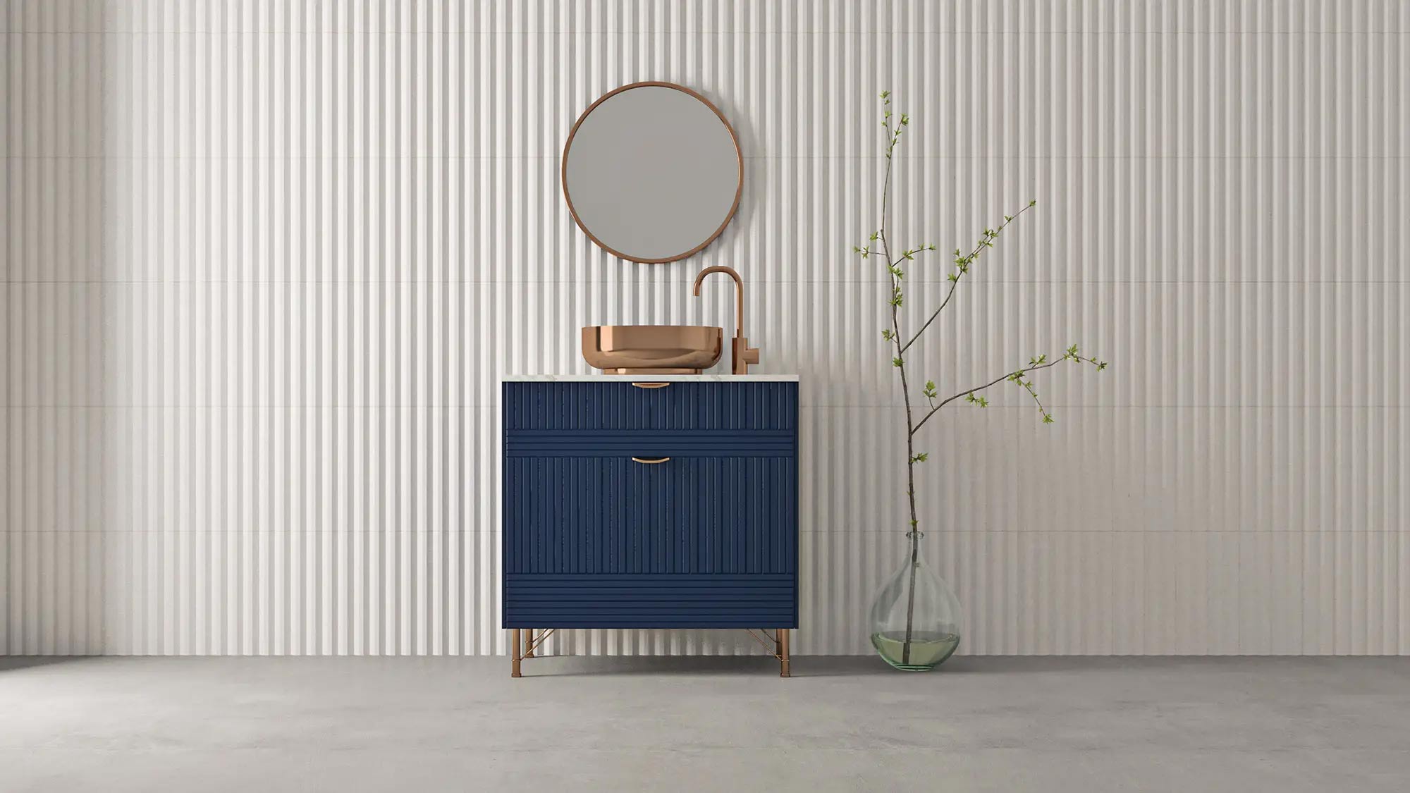 Stripes Transition White stone